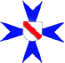 Emblema che ricorda la croce Pour Le Merite avuta dal Generale Karl Ritter von Prager nella Prima Guerra Mondiale unito al blasone della città di BADEN-BADEN
